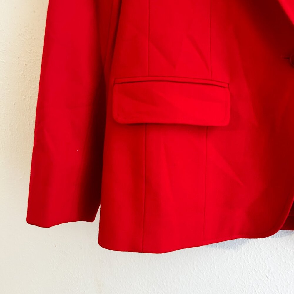 VINTAGE 60's Pendleton Bright Red 100% Wool Blazer with Single Button Closure - Picture 7 of 8